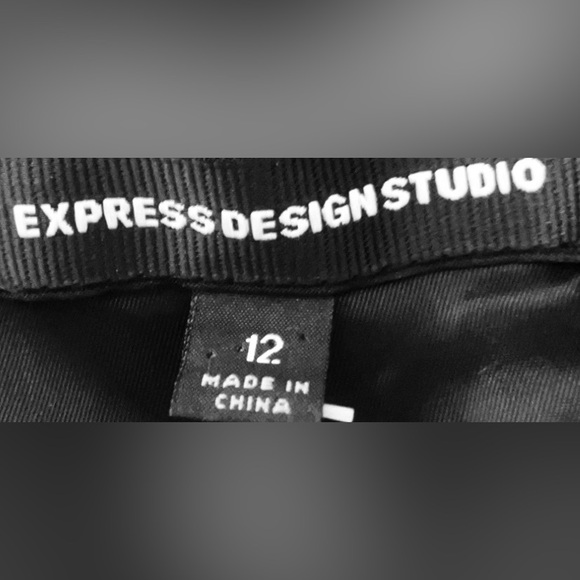 Express Design Studio Strapless Tube Top Satin Dress in Black color Size 12 NWT - Picture 5 of 8